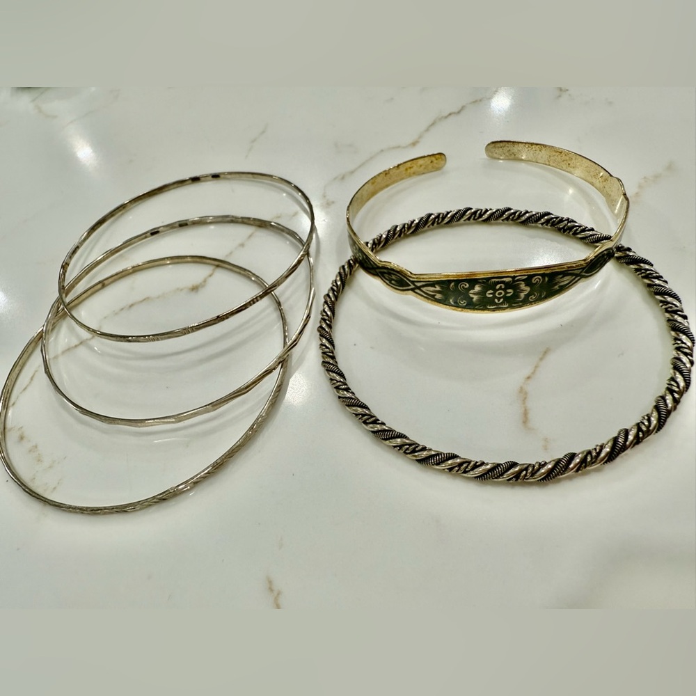 Vintage silver bracelets